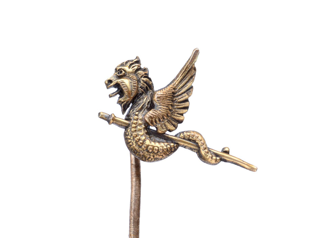 c1890 Dragon Stick Pin (on white background)