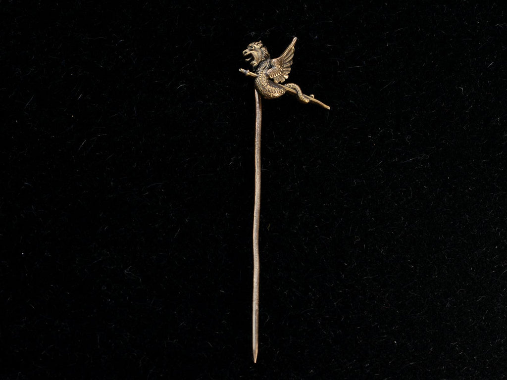 c1890 Dragon Stick Pin (profile view)