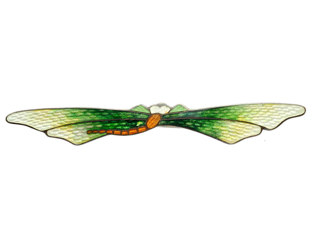 1900s Art Nouveau Dragonfly Brooch (on white background)