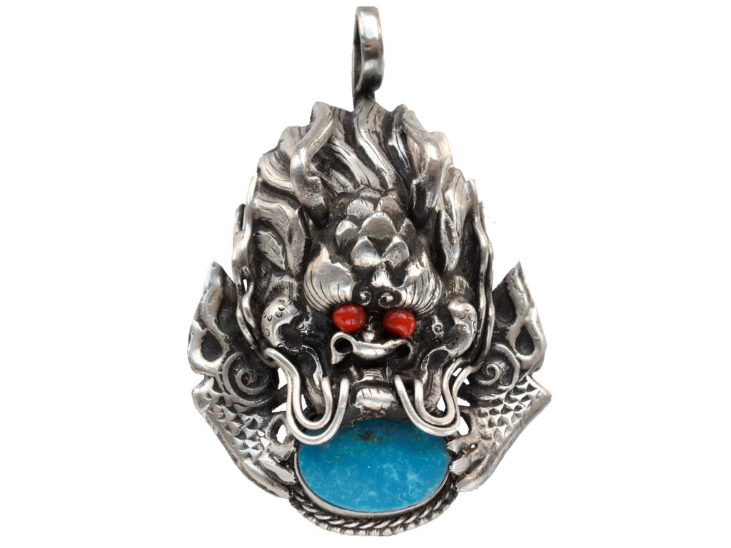 1930s Dragon Pendant (on white background)