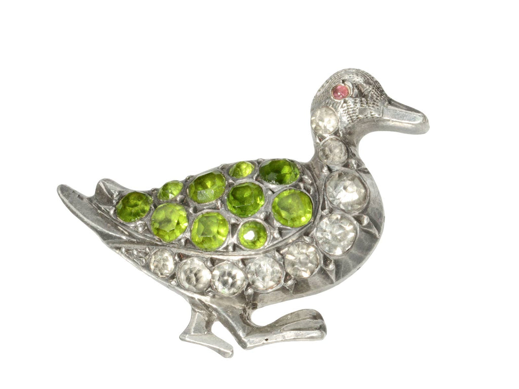 c1900 Edwardian Duck Brooch (on white background)
