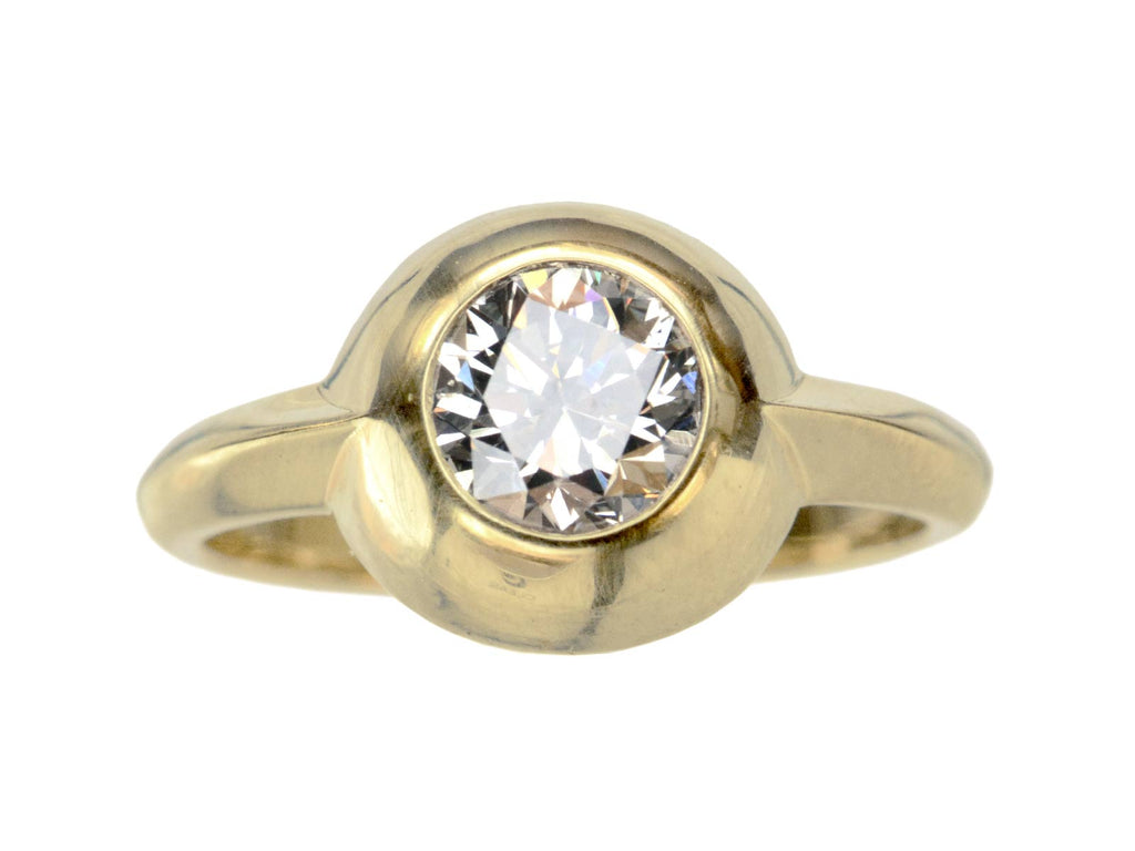 EB Grey Diamond Stirrup Ring (on white background)