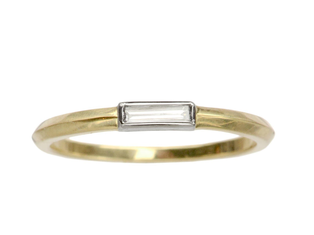 EB 0.11ct Rectangular Diamond Ring (on white background)