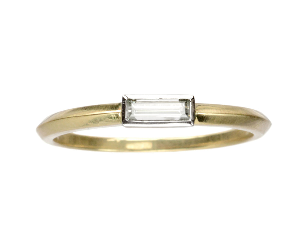 EB 0.16ct Rectangular Diamond Ring (on white background)