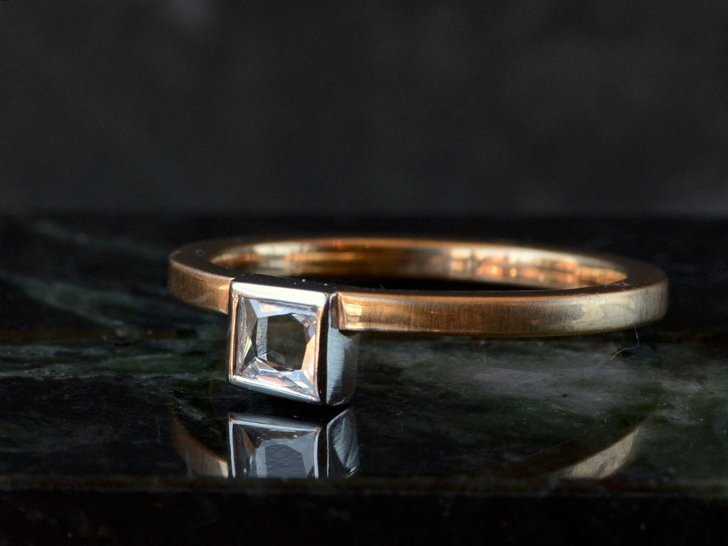 EB 0.17ct Trapezoidal Rose Cut Diamond Ring