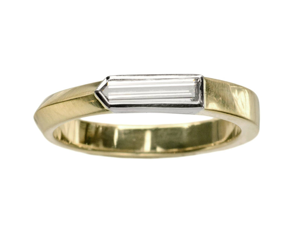 EB 0.18ct Diamond Bullet Ring (on white background)
