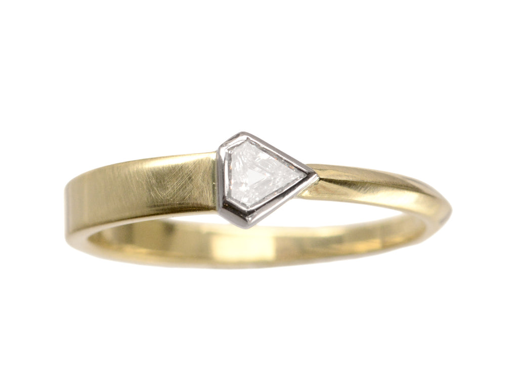 EB 0.10ct Diamond Shield Ring (on white background)