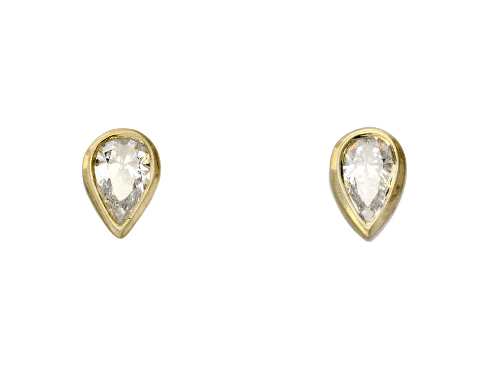 EB 0.20ctw Pear Diamond Studs (on white background)