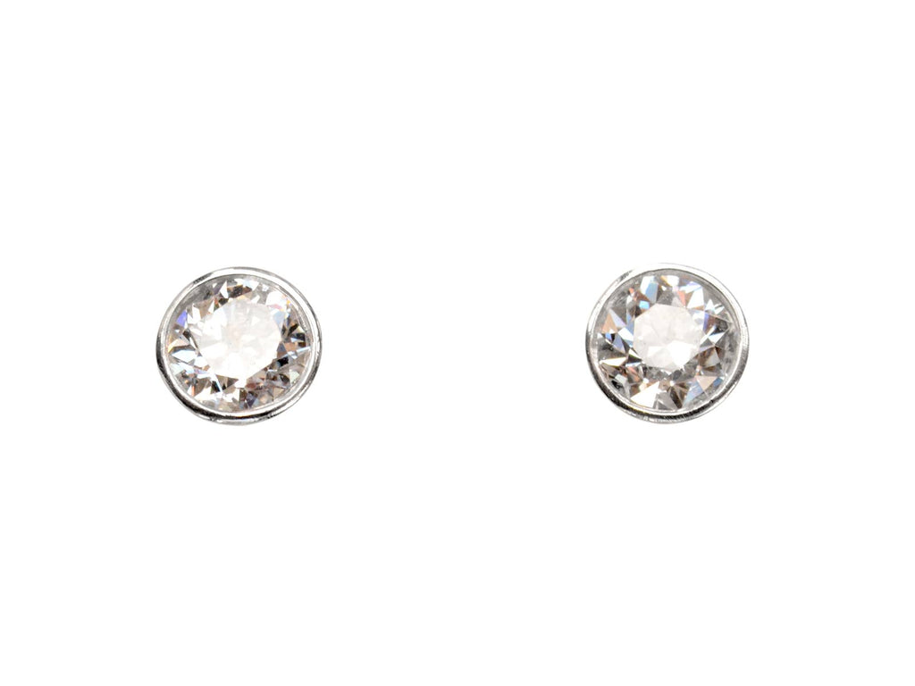 EB Modern 0.42ctw Diamond Studs (on white backgroud)