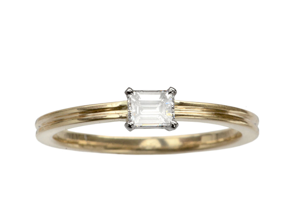 EB 0.25ct Emerald Cut Ring (on white background)