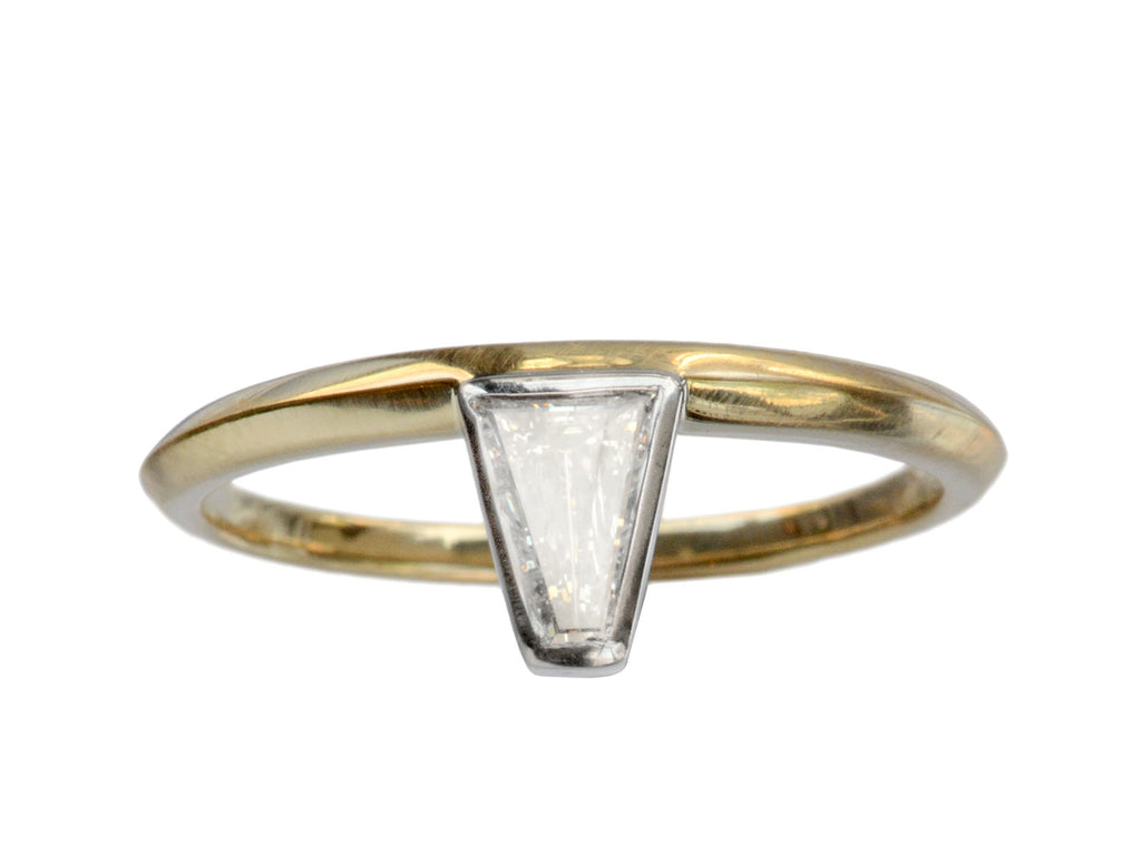 EB 0.26ct Trapezoidal Diamond Ring (on white background)