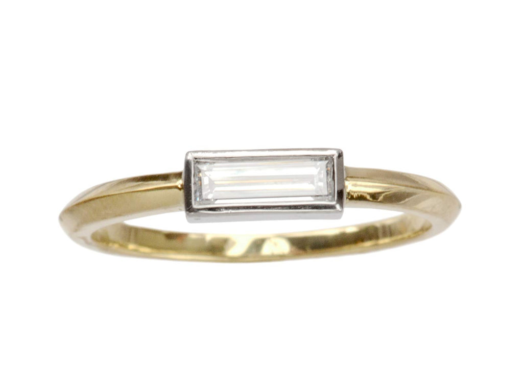 EB 0.28ct Rectangular Diamond Ring (on white background)