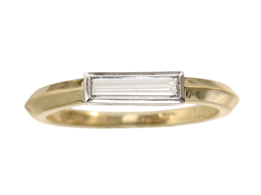EB 0.32ct Rectangular Diamond Ring (on white background)