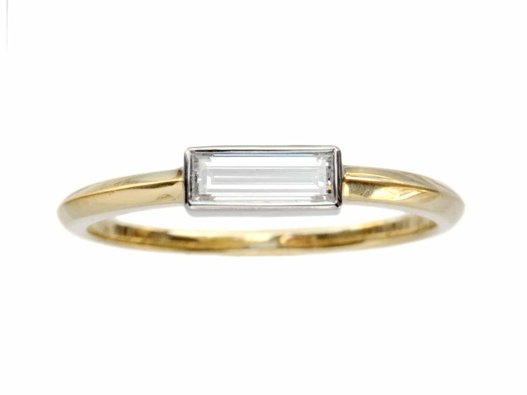 EB 0.33ct Rectangular Diamond Ring (on white background)