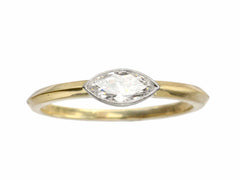 EB 0.35ct Old Cut Marquise Diamond Engagement Ring