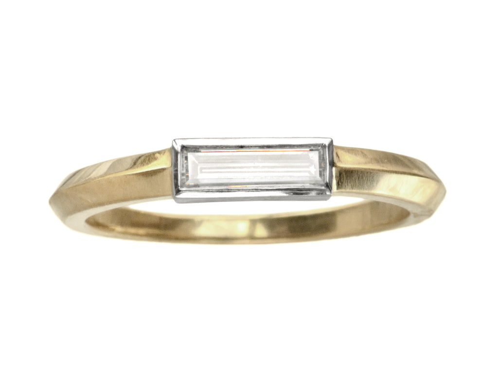 EB Modern 0.38ct Rectangular Ring (on white background)