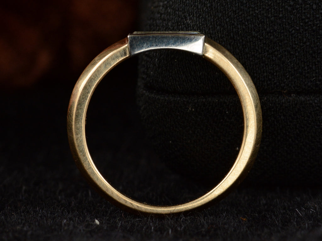 EB Modern 0.38ct Rectangular Ring (profile view)