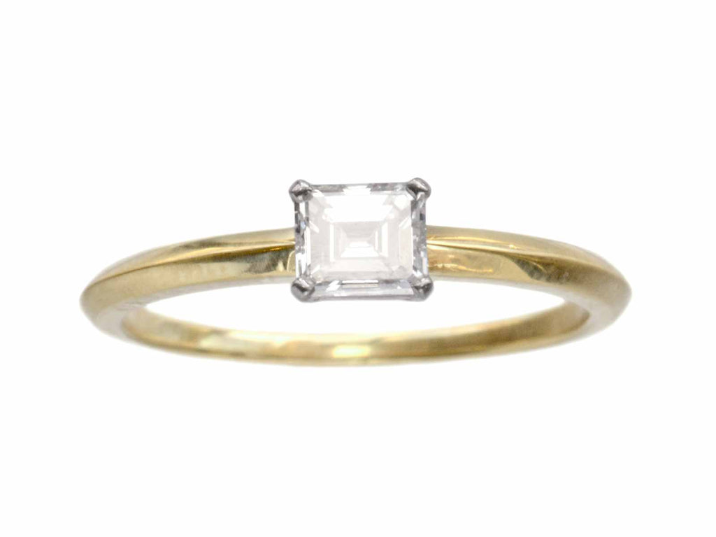 EB 0.40ct Emerald Cut Ring (on white background)