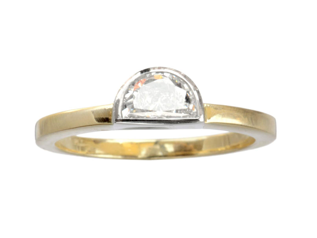 EB 0.41ct Half Moon Ring (on  white background)