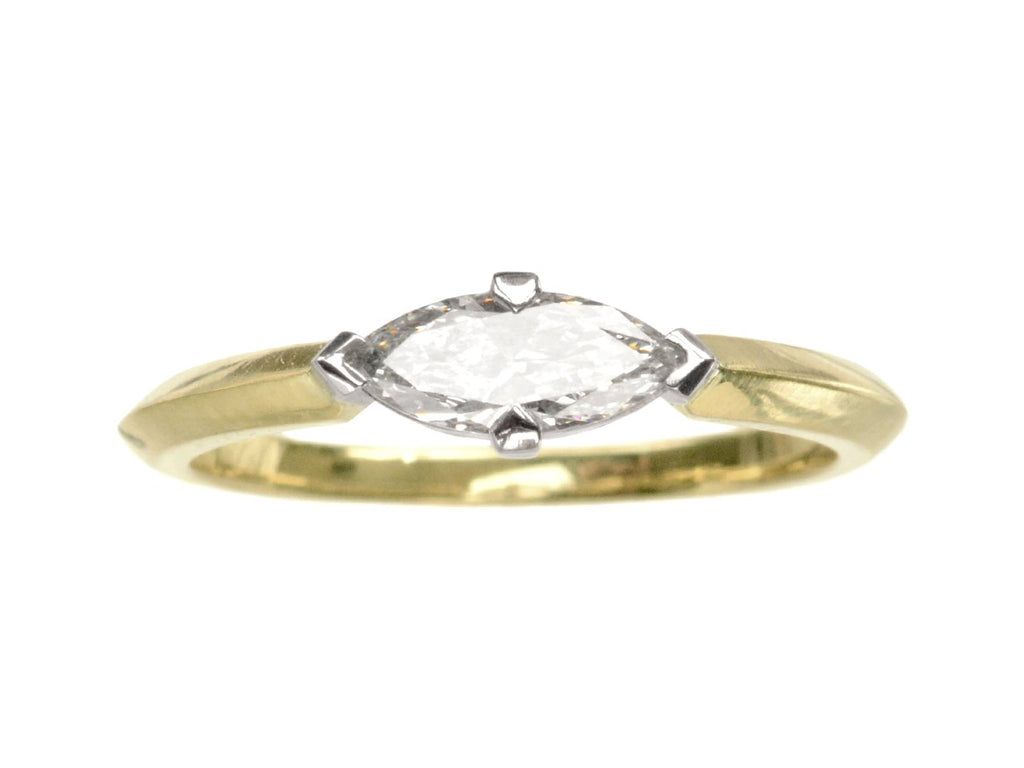 EB 0.41ct Marquise Diamond Ring (on white background)