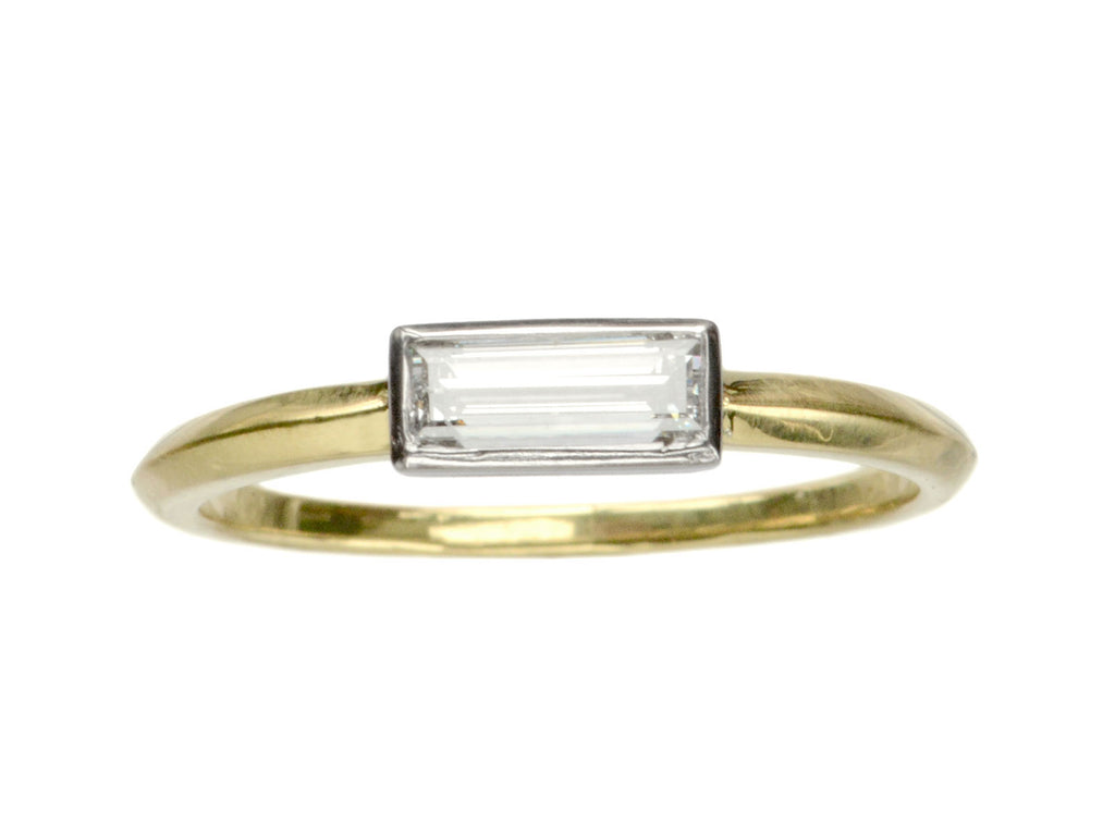 EB 0.44ct Rectangular Diamond Ring (on white background)
