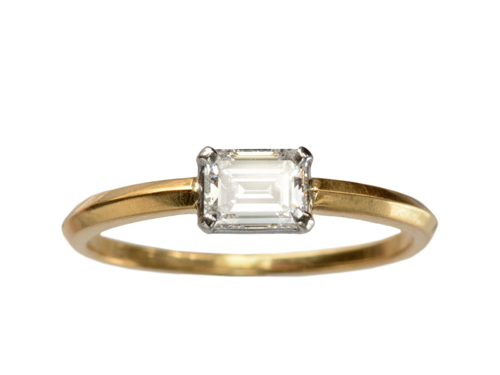 EB 0.46ct Emerald Cut Ring (on white background)