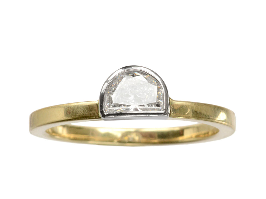EB 0.46ct Half Moon Diamond Ring