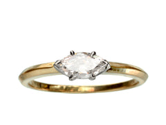 EB 0.46ct East-West Marquise Cut Diamond Engagement Ring