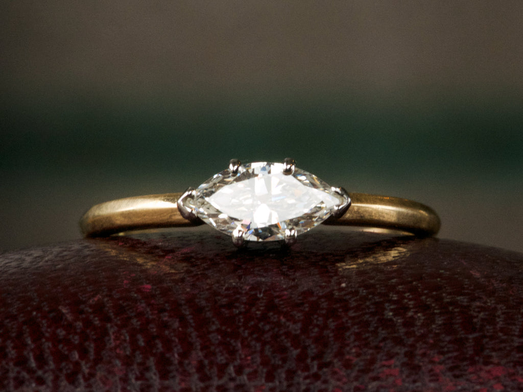 EB 0.47ct Marquise Diamond Ring (on black background)