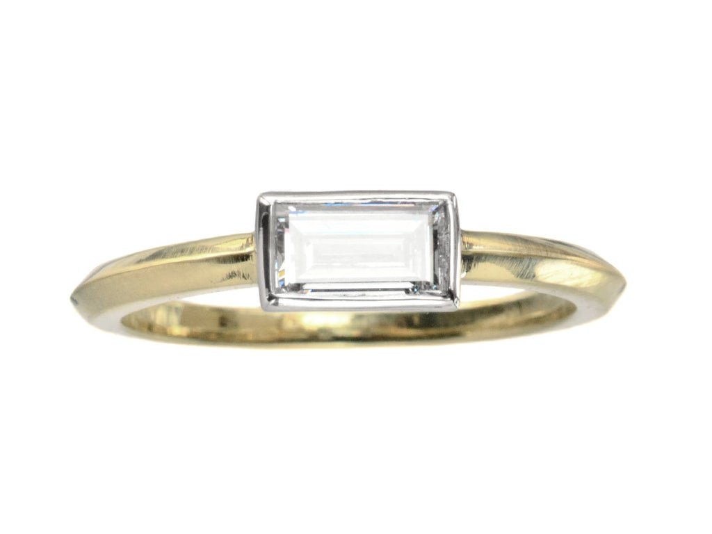 EB 0.50ct Rectangular Diamond Ring (on white background)