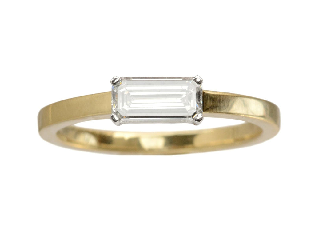 EB 0.51ct Emerald Cut Ring (on white background)