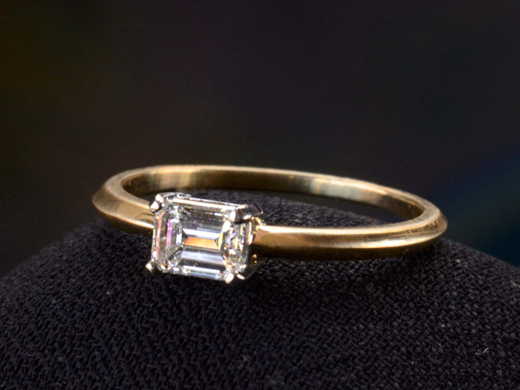 EB East-West 0.51ct Emerald Cut Diamond Engagement Ring