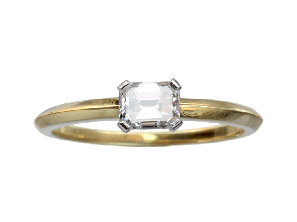 EB East-West 0.51ct Emerald Cut Diamond Engagement Ring