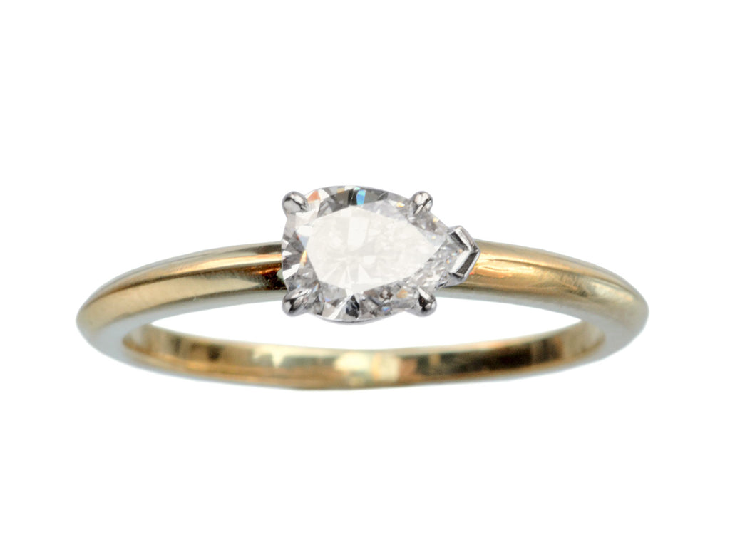 EB 0.51ct Pear Diamond Ring (on white background)
