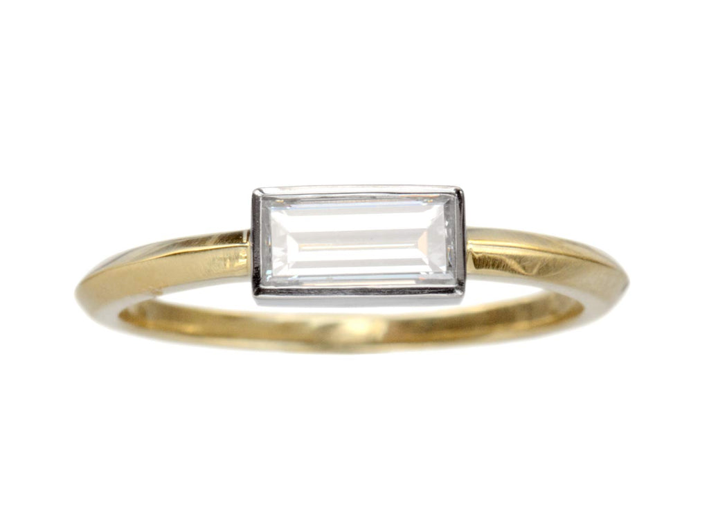 EB 0.51ct Rectangular Diamond Ring (on white background)