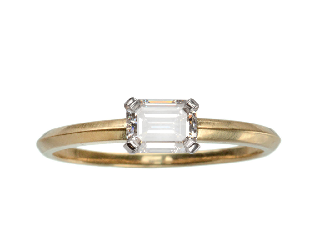 EB 0.53ct Emerald Cut Ring (on white background)