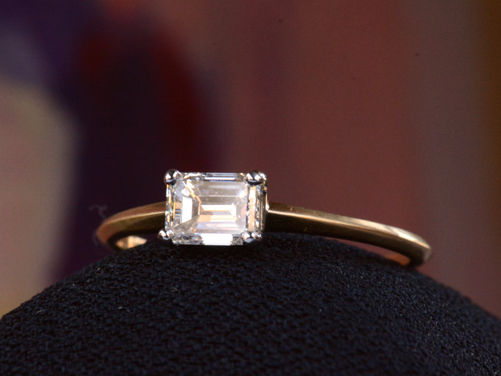 EB 0.54ct Emerald Cut Ring (on dark background)