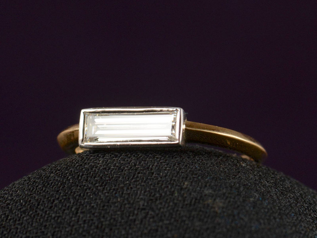 EB East-West 0.55ct Rectangular Cut Diamond Engagement Ring