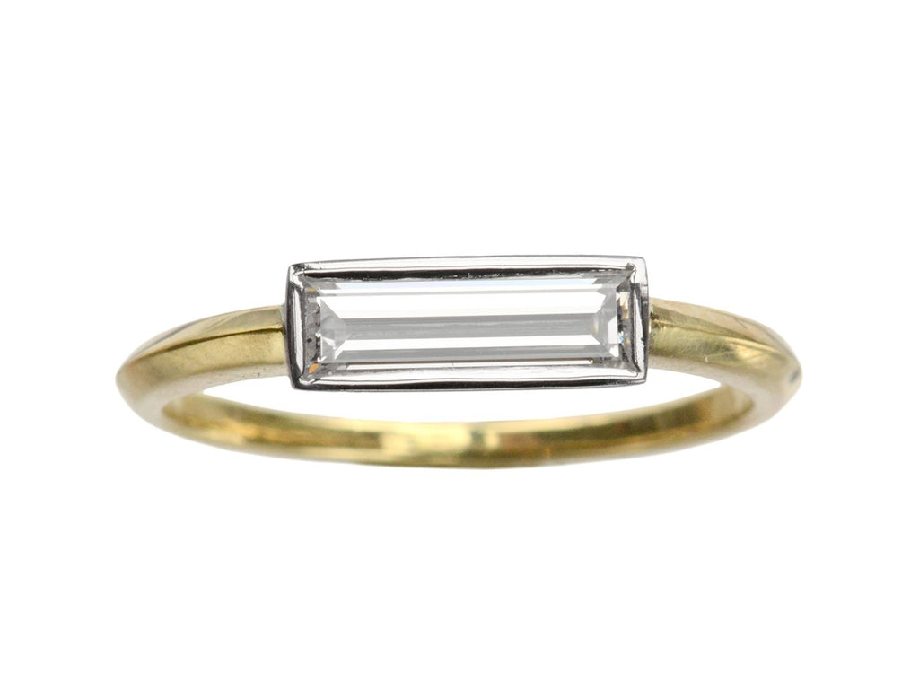EB 0.55ct Rectangular Diamond Ring (on white background)