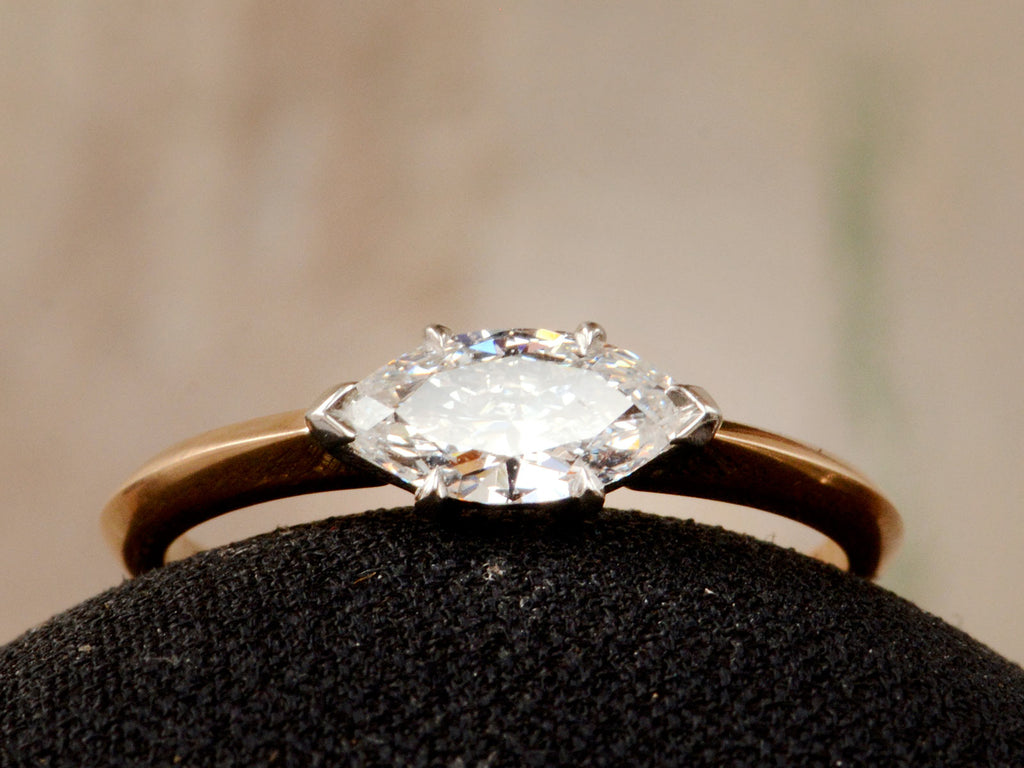 EB East-West 0.55ct Marquise Cut Diamond Engagement Ring