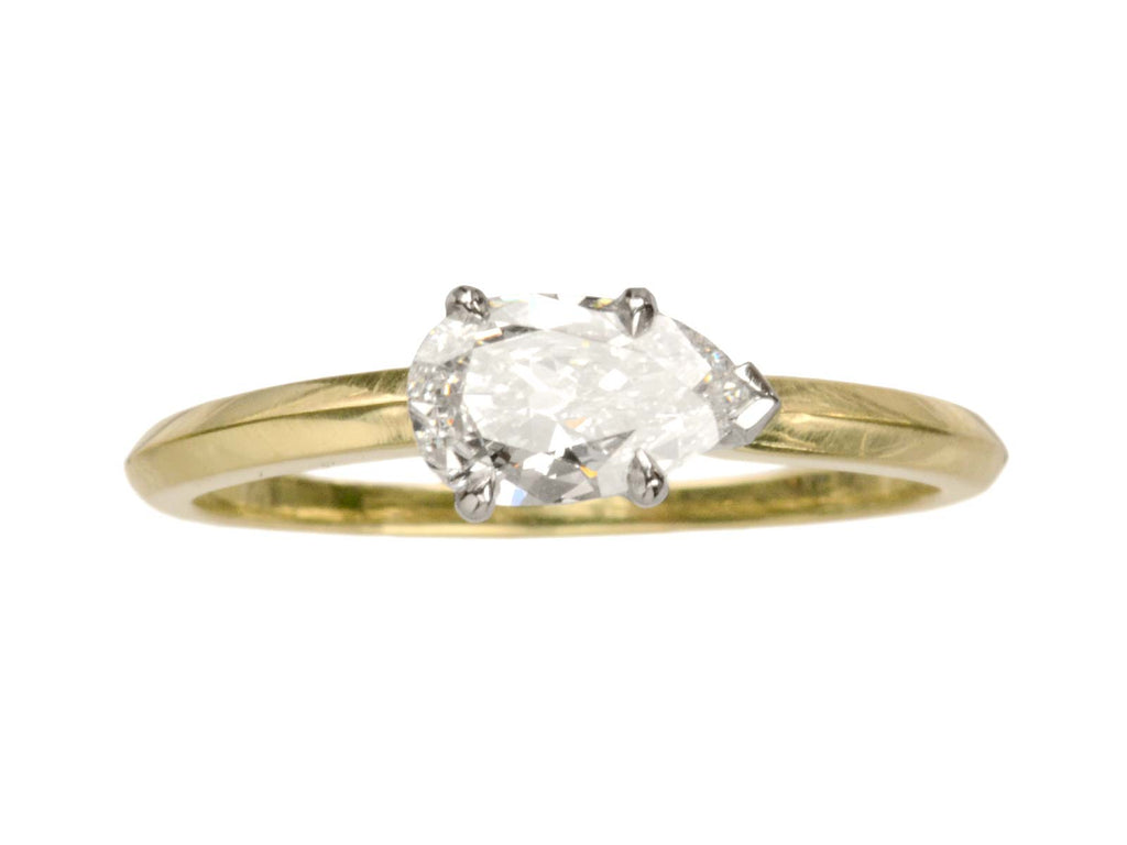 EB 0.55ct Pear Diamond Ring (on white background)
