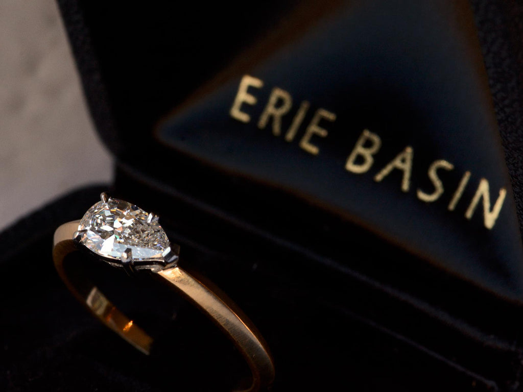 EB 0.58ct East-West Pear (side view)