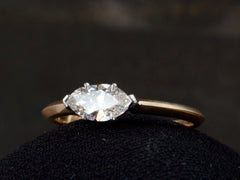 EB East-West 0.60ct Old Cut Marquise Diamond Engagement Ring