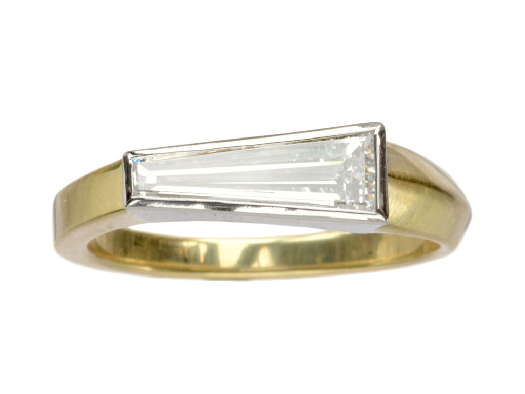 EB 0.63ct Asymmetrical Baguette Ring (on white background)