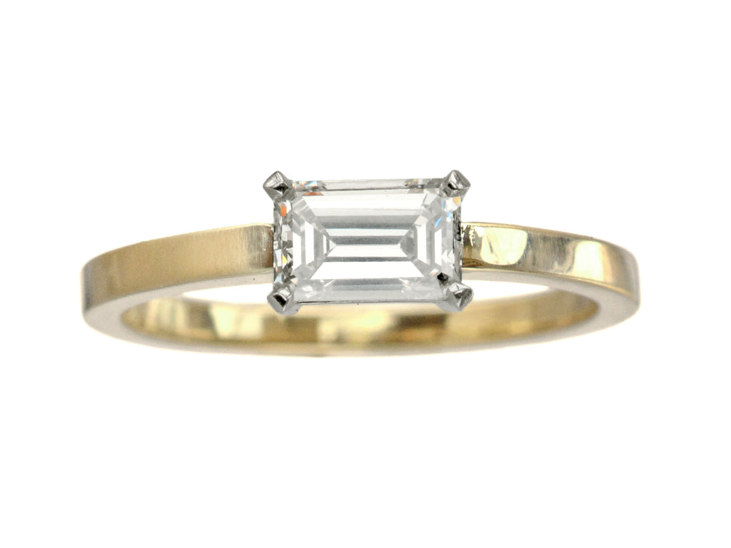 EB 0.65ct Emerald Cut Ring (on white background)