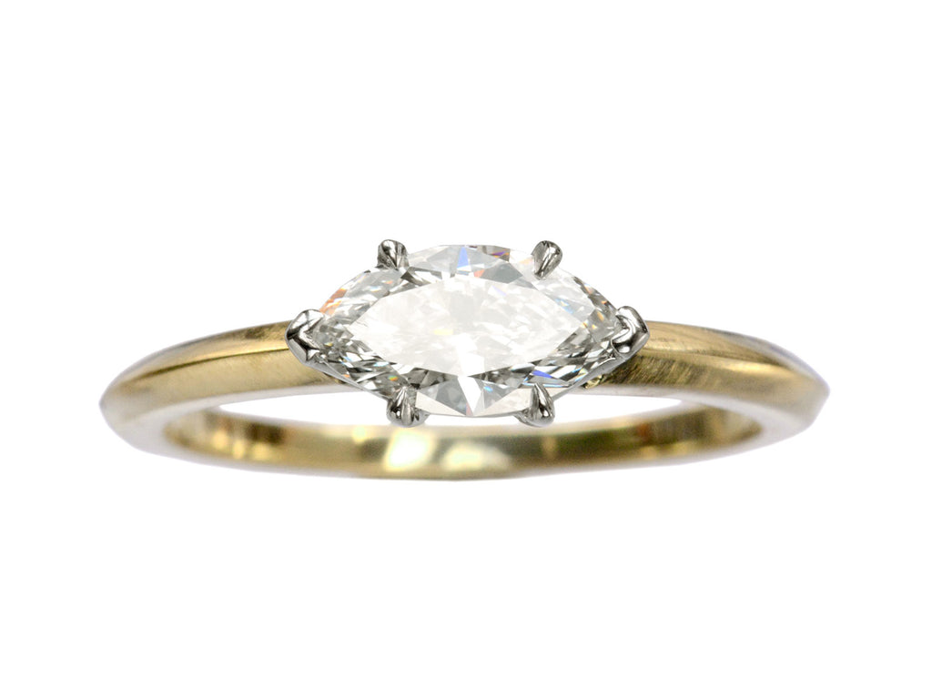 EB 0.65ct Marquise Diamond Ring (on white background)