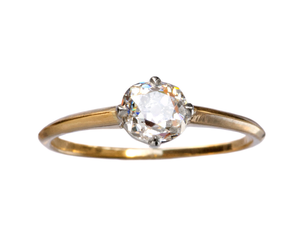 EB 0.65ct Old Mine Cut Diamond Ring (on white background)