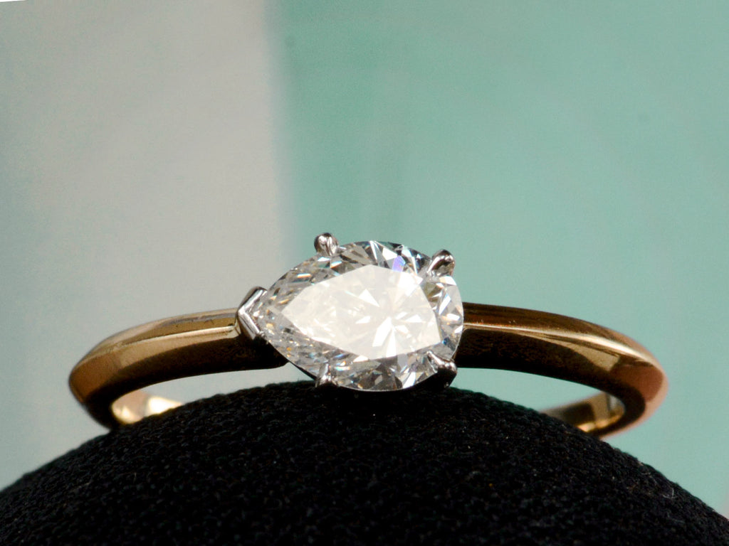 EB 0.65ct Pear Diamond Engagement Ring