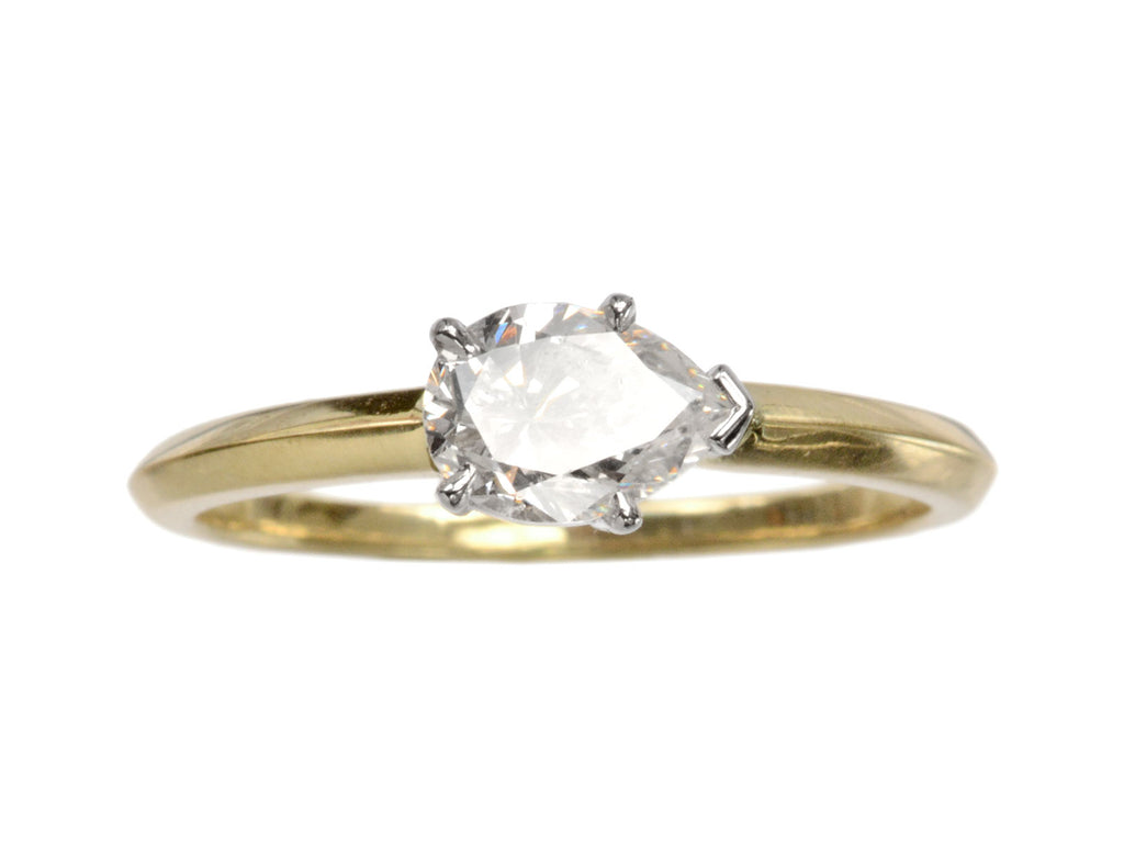 EB 0.65ct Pear Diamond Ring (on white background)