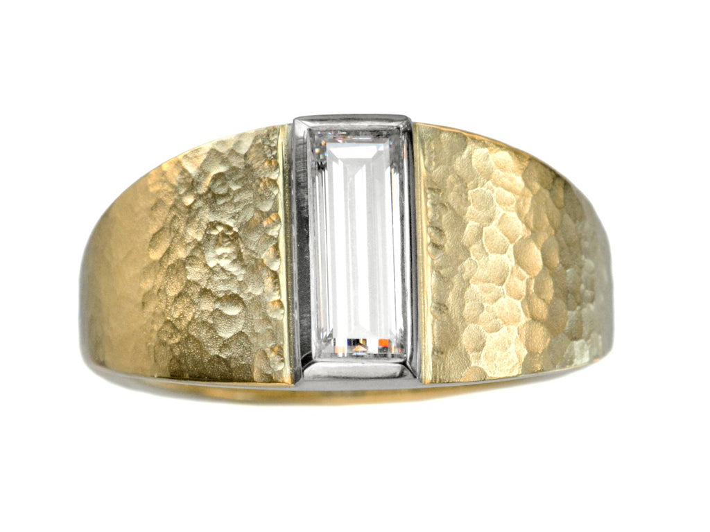 EB 0.65ct Rectangular Diamond Ring (on white background)